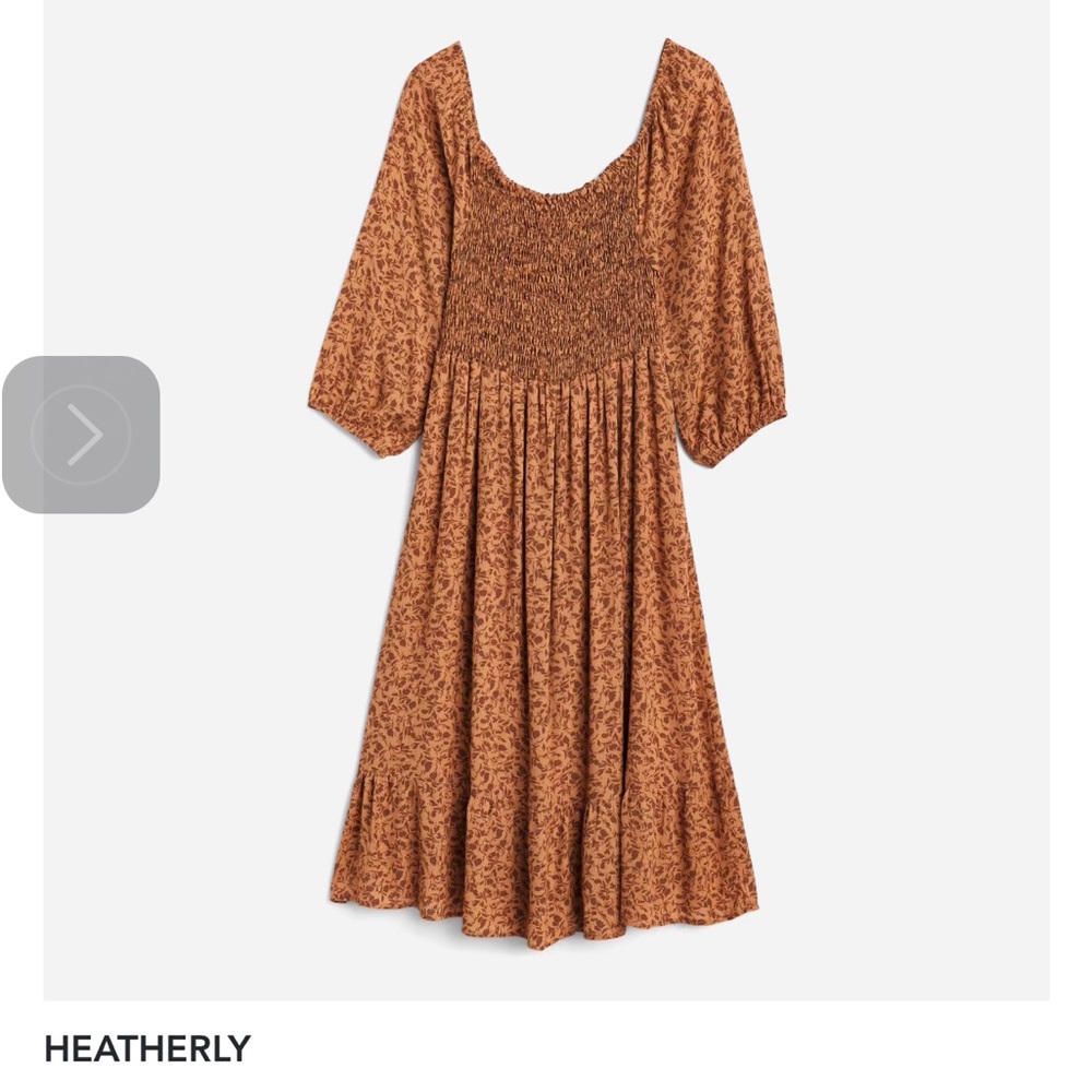 Off the shoulder boho type smocked dress